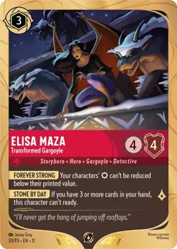 Elisa Maza - Transformed Gargoyle 30 Disney Lorcana Promo Cards Promo NM Holo - Image 1