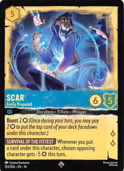 Scar Eerily Prepared 153/204 Whispers in the Well Disney Lorcana - Image 1