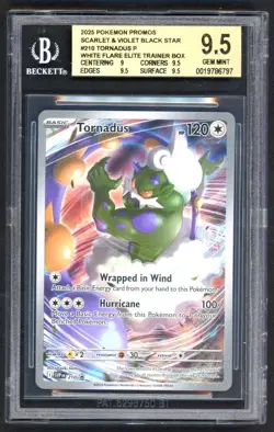Pokemon Cards - BGS 9.5 Tornadus 210 - Black Star Promo White Flare ETB GEM MINT - Image 1