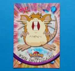 TV Animation 20 Rattikarl Non-Holo Blue Logo, Pokemon Karte Topps Series 1, 1999 - Image 1