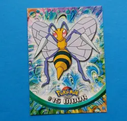 TV Animation 15 Bibor, Non-Holo, Blue Logo, Pokemon Karte Topps Series 1, 1999 - Image 1