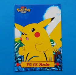 TV2 #25 Pikachu Non-Holo Pokemon Karte Topps 1999 Vintage TVAnimationEdition - Image 1