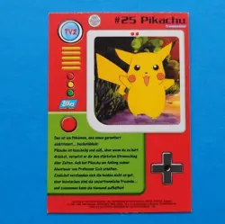 TV2 #25 Pikachu Non-Holo Pokemon Karte Topps 1999 Vintage TVAnimationEdition - Image 3