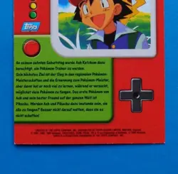 TV1 Ash Pikachu HOLO Pokemon Karte Topps 1999 Vintage TVAnimationEdition - Image 4