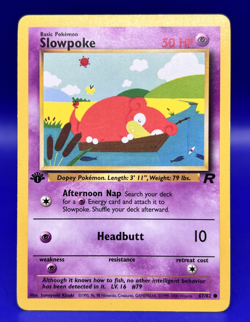 Pokemon Card 1st Edition Team Rocket Slowpoke 67/82 LP - Image 1
