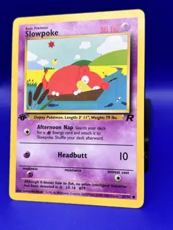 Pokemon Card 1st Edition Team Rocket Slowpoke 67/82 LP - Image 2