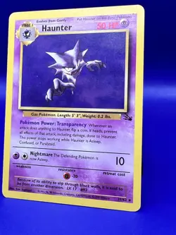 Haunter Pokemon Card Fossil Set Unlimited 21/62 Rare Non-Holo LP- - Image 2