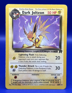 2000 Pokemon Card Dark Jolteon 38/82 Team Rocket LP MP - Image 1