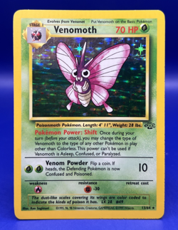 1999 Pokemon Card Venomoth 13/64 Holographic Rare Jungle Unlimited Set WOTC LP - Image 1