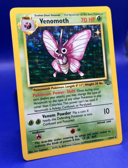 1999 Pokemon Card Venomoth 13/64 Holographic Rare Jungle Unlimited Set WOTC LP - Image 2
