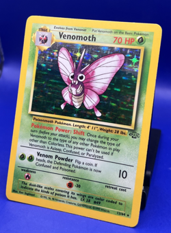 1999 Pokemon Card Venomoth 13/64 Holographic Rare Jungle Unlimited Set WOTC LP - Image 3
