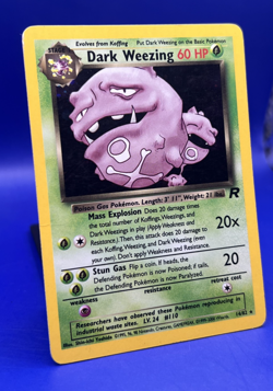 2000 Pokemon Card Team Rocket Dark Weezing 14/82 Unlimited Holo WOTC MP- - Image 2
