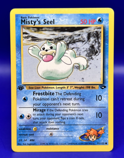 Pokemon Card 1st Edition Misty’s Seel 91/132 - Gym Challenge - Near Mint NM - Image 1