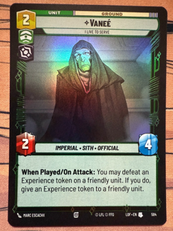 Star Wars Unlimited LOF - VANEE - I Live to Serve - Uncommon Foil Card 584 - Image 1