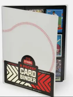 Citadel 12" Baseball Trading Card Album Binder with 20 Sheets, Side-Load Pockets - Image 1