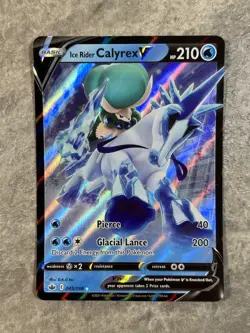 Ice Rider Calyrex V 045/198 Pokemon TCG Card Chilling Reign Holo (Light Play) 1 - Image 1