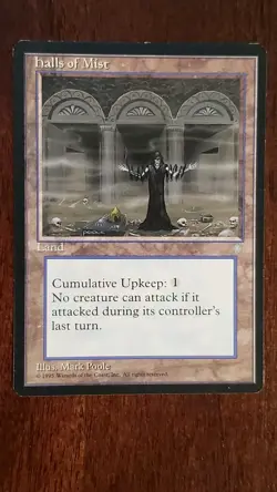 Halls of Mist Ice Age EX/LP 354/383 MTG Magic the Gathering Land Rare - Image 1