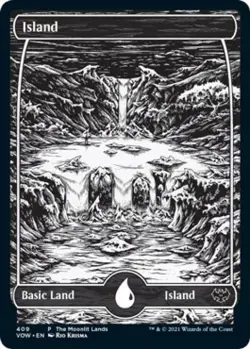 Island (Moonlit Land) (Foil Etched) -Foil Light Play MTG Promos: WPN and Gateway - Image 1