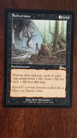 Subversion Legacy EX/LP 68/143 MTG Magic the Gathering Enchantment Rare Black - Image 1