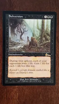 Subversion Legacy EX/LP 68/143 MTG Magic the Gathering Enchantment Rare Black - Image 3