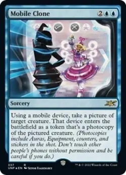 Mobile Clone (Galaxy Foil) -Foil Light Play MTG Unfinity - Image 1