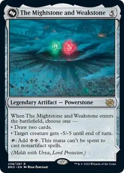 The Mightstone and Weakstone -Foil Light Play MTG The Brothers' War - Image 1