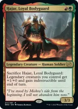 Hajar, Loyal Bodyguard -Foil Light Play MTG The Brothers' War - Image 1