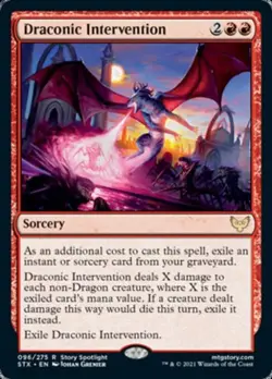 Draconic Intervention -Foil Light Play MTG Strixhaven - Image 1