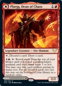 Plargg, Dean of Chaos / Augusta, Dean of Order -Foil Light Play MTG Strixhaven - Image 1