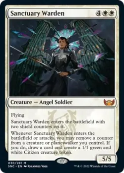 Sanctuary Warden -Foil Light Play MTG Streets of New Capenna - Image 1