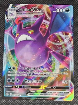 Crobat Vmax 045/072 Ultra Rare Full Art - 2021 Pokemon Shining Fates NM - Image 1