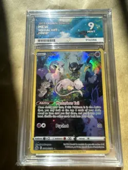 Pokemon TCG Mew GG10/GG70 Crown Zenith Galarian Gallery Sleeping Mew Ace 9 - Image 1