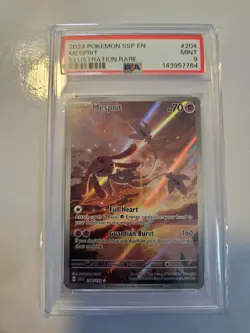 2024 Pokemon Surging Sparks Mesprit 204/191 Illustration Rare PSA 9 MINT - Image 1