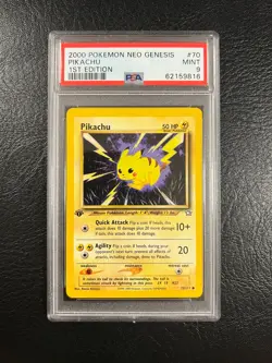 Pokemon Neo Genesis #70 - Pikachu - MINT - 1st Edition - PSA 9! - Image 1
