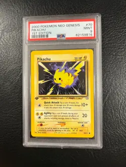Pokemon Neo Genesis #70 - Pikachu - MINT - 1st Edition - PSA 9! - Image 2