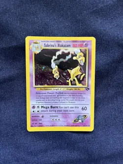 Pokemon TCG Sabrina’s Alakazam 16/132 Gym Challenge Holo Unlimited WOTC Card - Image 1