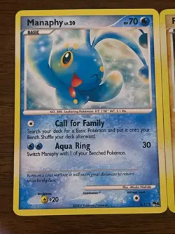 Pokemon TCG POP Series 6 2 Card Lot Holo Manaphy Riolu BOTH LP READ - Image 2