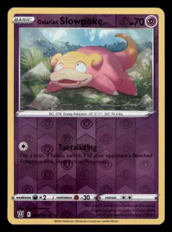 Galarian Slowpoke 054/163 Common Battle Styles Pokemon TCG Reverse Holo NM - Image 1
