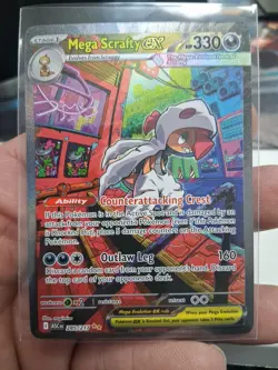 Mega Scrafty EX 285/217 Special Illustration Rare Ascended Heroes Pokemon - Image 1