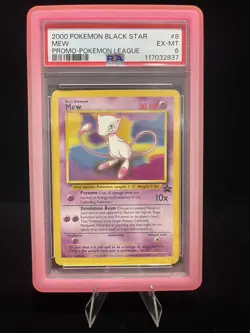 2000 POKEMON PROMO BLACK STAR POKEMON LEAGUE #8 MEW PSA 6 - Image 1