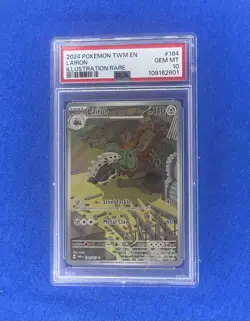 2024 Pokemon Twilight Masquerade Lairon #184 Illustration Rare PSA 10 GEM MINT - Image 1