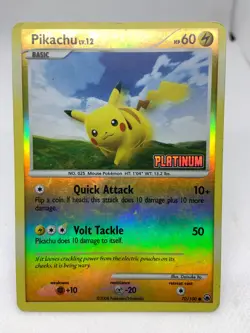 Pokemon Pikachu LV.12 70/100 Platinum Base Set - Reverse Holo Stamped - Image 2