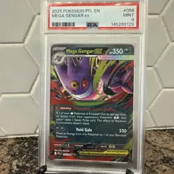2025 POKEMON PFL EN-PHANTASMAL FLAMES #056 MEGA GENGAR EX PSA 9 - Image 1