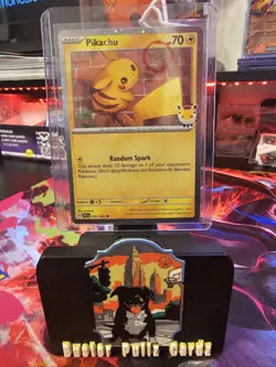 Pikachu 051/162 Pokemon Day STAMPED Cosmos SWIRL 🌀 Pokemon Day Promo - Image 1