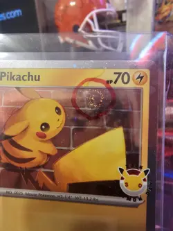 Pikachu 051/162 Pokemon Day STAMPED Cosmos SWIRL 🌀 Pokemon Day Promo - Image 3