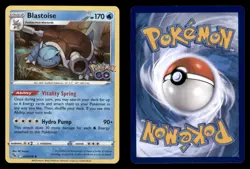 Blastoise 017/078 Holo Rare Pokemon GO Pokemon TCG NM - Image 3