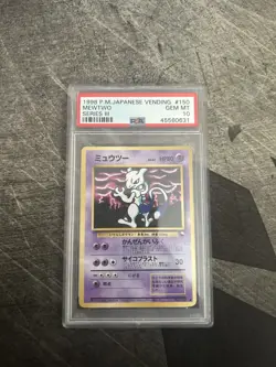 PSA 10 GEM MINT 1998 Pokemon Japanese Mewtwo Vending Series 3 #150 - Image 1
