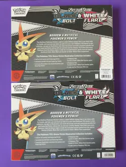 LOT OF 2 Unova Victini Illustration Collection Black Bolt & White Flare Pokemon! - Image 2