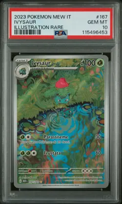 Pokemon Card Italian - Ivysaur Art Rare #167 - MEW IT-151 - PSA 10 GEM MINT - Image 2