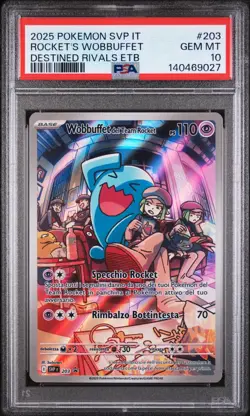Pokemon Card Italian - Wobbuffet Art Rare #197 - IT-SV Black Star Promo - PSA 10 - Image 2
